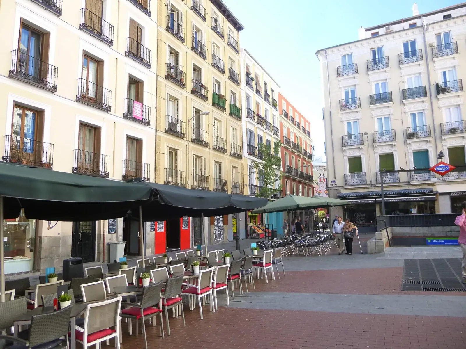 Plaza de Chueca with café terraces