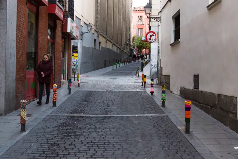 A sloping street in Lavapiés